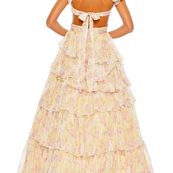 Mac Duggal Sleeveless Floral Cutout Ballgown - Picture 2 of 6